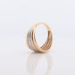 14k Textured Wide Dome 14k Yellow and White Gold Band. 14k Engraved and Textured ring. Diamond Cut Dome ring. st(144)