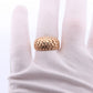 14k Textured Wide Dome 14k Yellow Gold Band. Heavy JCM 14k Engraved and Textured ring. Diamond Cut Dome ring. Pineapple design st(144)