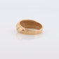 14k Textured Diagonal Wide Dome 14k Yellow Gold Band. 14k Engraved and Textured ring. Diamond Cut Dome ring. st(144)