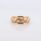 14k Textured Diagonal Wide Dome 14k Yellow Gold Band. 14k Engraved and Textured ring. Diamond Cut Dome ring. st(144)