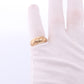 14k Textured Diagonal Wide Dome 14k Yellow Gold Band. 14k Engraved and Textured ring. Diamond Cut Dome ring. st(144)