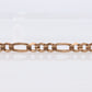 10k Figaro Chain Bracelet. 10k Solid Yellow Gold Figaro Bracelet Italy. st(111)