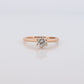 Otsby Barton Diamond Ring. 14k Yellow Gold HIGH Claw Design. OB from Art Deco 1920 Era. Round Diamond Claw ring. st(200)