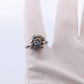 10k Blooming Flower and leaves ring. Multi gem Topaz flower ring. st(89)
