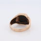 10k Bloodstone ring. Black and Red Blood stone Mens yellow gold signet ring. st(192)
