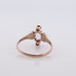 10k Victorian MOONSTONE cabochon TRIO Garnet and pearl seed Claw set ring. Antique sphere Moonstone garnet pearl Trilogy ring. st(135)