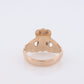 CLADDAGH Ring. 9k Vintage Irish Claddagh Heart Hands band. 9k Yellow Gold Love Loyalty Friendship Ring. st(92)