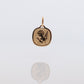 14k Angel Pendant. Guardian Angel Charm. Milor Italy High Gloss pendant. st(32)