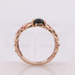 Black Hills Gold Ring. 10k Onyx Cabochon Black Hills Gold Solitaire Ring. 12k Gold Nugget Black Hills band. sz 6.5 (st54)
