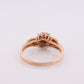 Black Hills Gold Ring Diamond Blue SAPPHIRE halo ring. 10k Multi-Tone Black Hills Gold band. Flower halo ring. st(62)