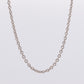 Solid Platinum Necklace. Cable Platinum Bracelet 950PT. Thin White Plat Necklace chain. 20in 5.2grams st(316)