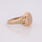 Vintage Signet Ring. 10k Yellow gold. Engraved letter M. Initial M Ring. Engravable Signet ring. MONOGRAMMED M st(62)