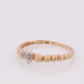 14k Heart Heart Ring. 14k Dainty Bubble hearts promise ring. Thin heart ring. st(62)