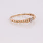 14k Heart Heart Ring. 14k Dainty Bubble hearts promise ring. Thin heart ring. st(62)