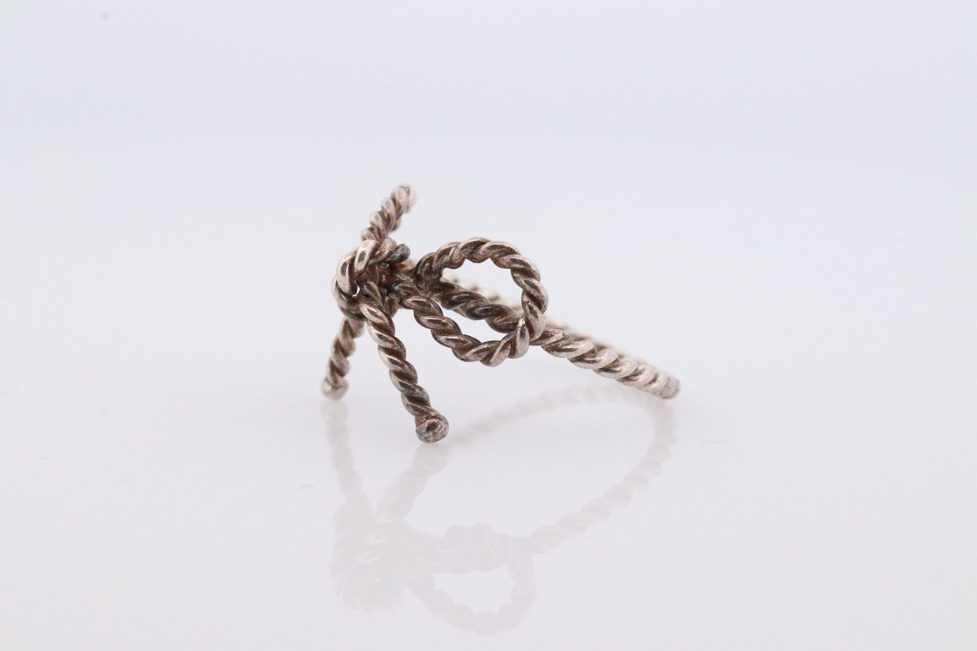 Tiffany & Co Ring. Tiffany Rope BOW Sterling Silver 925 Ring. st(82)