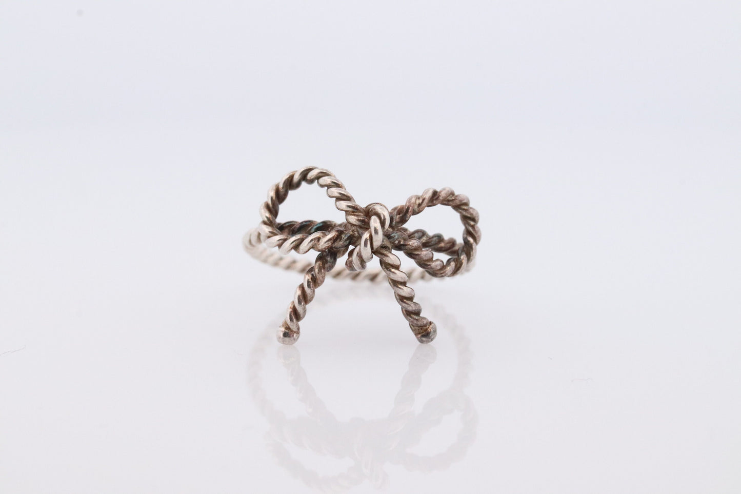 Tiffany & Co Ring. Tiffany Rope BOW Sterling Silver 925 Ring. st(82)