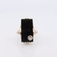 Art Deco Onyx and Diamond Ring. 14k Yellow Gold Rectangle Onyx and Diamond ring. Mourning ring. st(115)