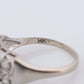 14k Diamond Row Cluster ring. 1ctw of genuine Natural diamonds. 14k White gold Cluster Signet diamond band. st(322)