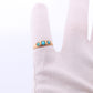 Victorian 18k Turquoise Cabochon stone Ring. 18k UK England Turquoise bezel set band. Gypsy set turquoise band. st(198)