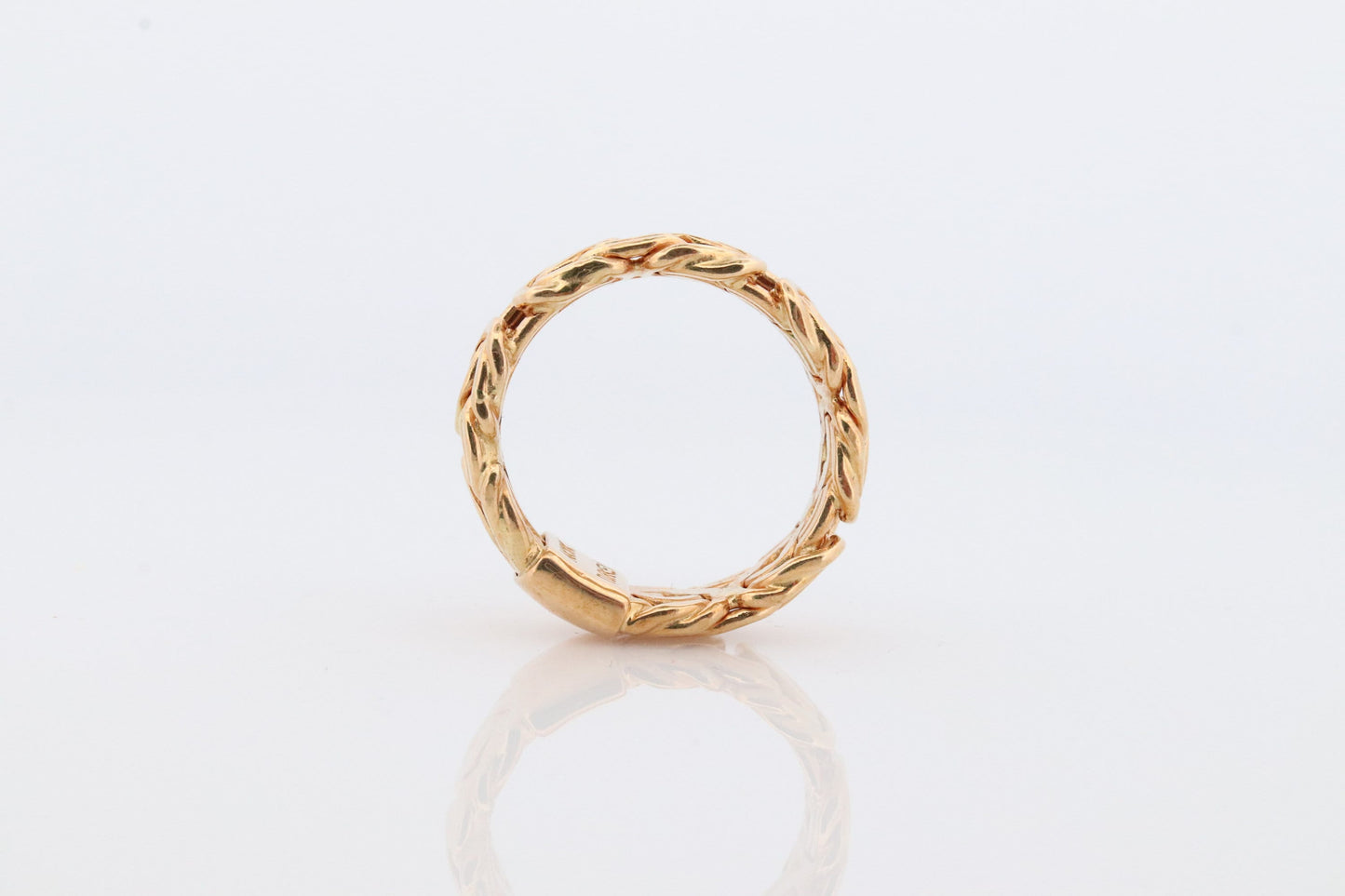 18k Byzantine Chain Ring. 18k Wide Byzantine Chain Band. Chain link Ring. Heavy Wide Turkey ring.