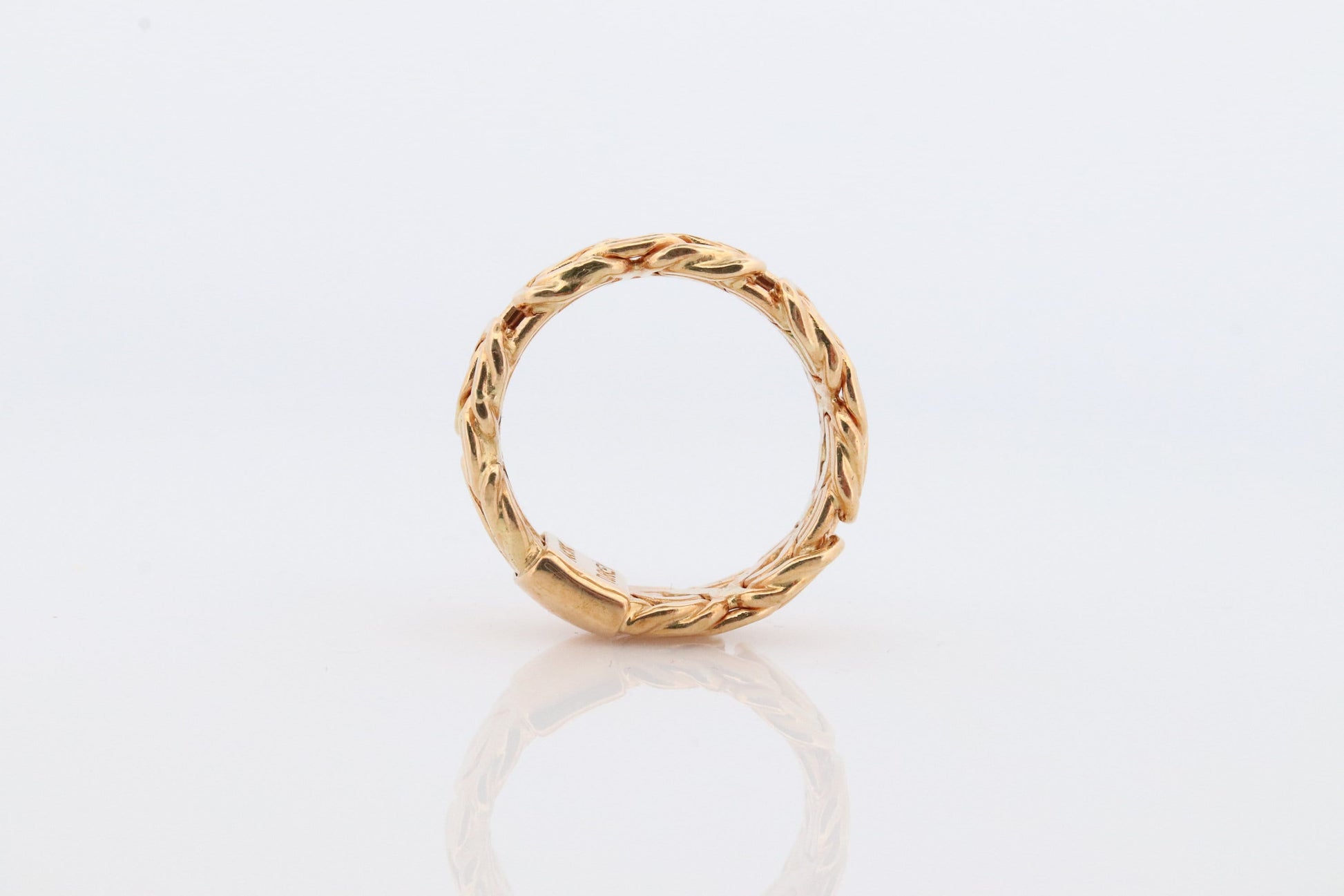 18k Byzantine Chain Ring. 18k Wide Byzantine Chain Band. Chain link Ring. Heavy Wide Turkey ring.