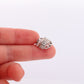 14k Diamond Three stone Bombe Ring. GOTHIC Edwardian Diamond cluster trilogy cocktail ring. 0.37ctw of diamonds st(115)