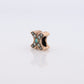 10k Victorian X Opal Pearl Seed slide Charm. 10k Gold Victorian bezel opal Pendant. st(22)