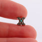 10k Victorian X Opal Pearl Seed slide Charm. 10k Gold Victorian bezel opal Pendant. st(22)