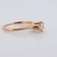 Otsby Barton Diamond Ring. 14k Yellow Gold HIGH Claw Design. OB from Art Deco 1920 Era. Round Diamond Claw ring. st(200)