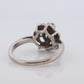 10k Blooming Flower and leaves ring. Multi gem Topaz flower ring. st(89)