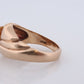 10k Tiger Eye Oval Cabochon ring. CD TigerEye bezel set 10k signet ring. st(192)