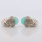 David Yurman 18k Sterling Silver CABLE Earrings. Authentic David Yurman Diamond and Chalcedony ACORN earrings st(403)