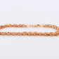 14k Coil Weave Bracelet. Yellow gold Love Knot Weave Round Link Chain Bracelet. High Quality ITALY wide bracelet.
