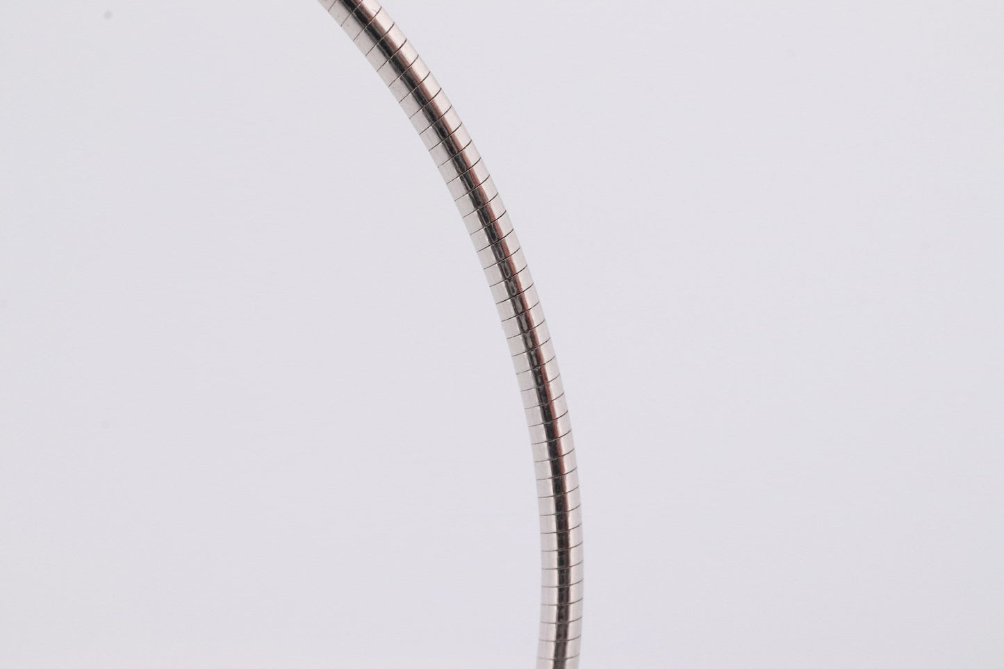 18k Snake Chain Bracelet. 18k White gold Omega chain. MILOR Italy Bracelet One of a kind. Snake Link Omega Bracelet