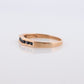 14k Gold BLUE Sapphire Eternity Band. Channel Set Sapphire Fun ring. V channel band.