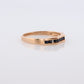 14k Gold BLUE Sapphire Eternity Band. Channel Set Sapphire Fun ring. V channel band.