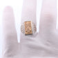 18k Heavy Signet ring. Aztec Mayan or Inca with Warrior Head Chief Bust. Red Enamel 18k Embossed coin Sterling Silver band