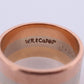 14k Wide Cigar band. W.R.&Co Vintage Tricolor Gold Ring. White Yellow Rose Gold Cigar Band.