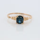 Otsby Barton Sapphire Ring. 10k Yellow Gold Square Claw Design. OB from Art Deco 1920 Era. Oval Sapphire Claw ring.