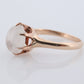10k Victorian MOONSTONE Claw set ring. Opaque Moonstone ring. Oval Cabochon Moonstone. st(72)