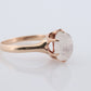 10k Victorian MOONSTONE Claw set ring. Opaque Moonstone ring. Oval Cabochon Moonstone. st(72)