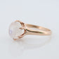 10k Victorian MOONSTONE Claw set ring. Opaque Moonstone ring. Oval Cabochon Moonstone. Rainbow Moonstone.