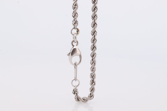 Solid Platinum Bracelet. Rope Platinum Bracelet made in Italy 950PT. Thin White Plat bracelet chain.
