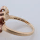 JABEL 14k Platinum Diamond Solitaire ring. Vintage 14k Large Flower Starburst JABEL.