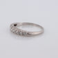 Antique Platinum Diamond eternity channel band. Art Deco diamond eternity infinity band.