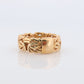 18k Byzantine Chain Ring. 18k Wide Byzantine Chain Band. Chain link Ring. Heavy Wide Turkey ring.