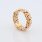 18k Byzantine Chain Ring. 18k Wide Byzantine Chain Band. Chain link Ring. Heavy Wide Turkey ring.