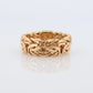 18k Byzantine Chain Ring. 18k Wide Byzantine Chain Band. Chain link Ring. Heavy Wide Turkey ring.