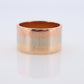 14k Wide Cigar band. W.R.&Co Vintage Tricolor Gold Ring. White Yellow Rose Gold Cigar Band.