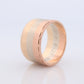 14k Wide Cigar band. W.R.&Co Vintage Tricolor Gold Ring. White Yellow Rose Gold Cigar Band.